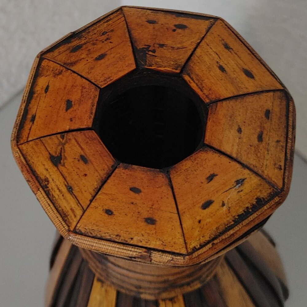 Wood Art /vase to hold dry flowers, leaf collection, grass, ... - Picture 2 of 16